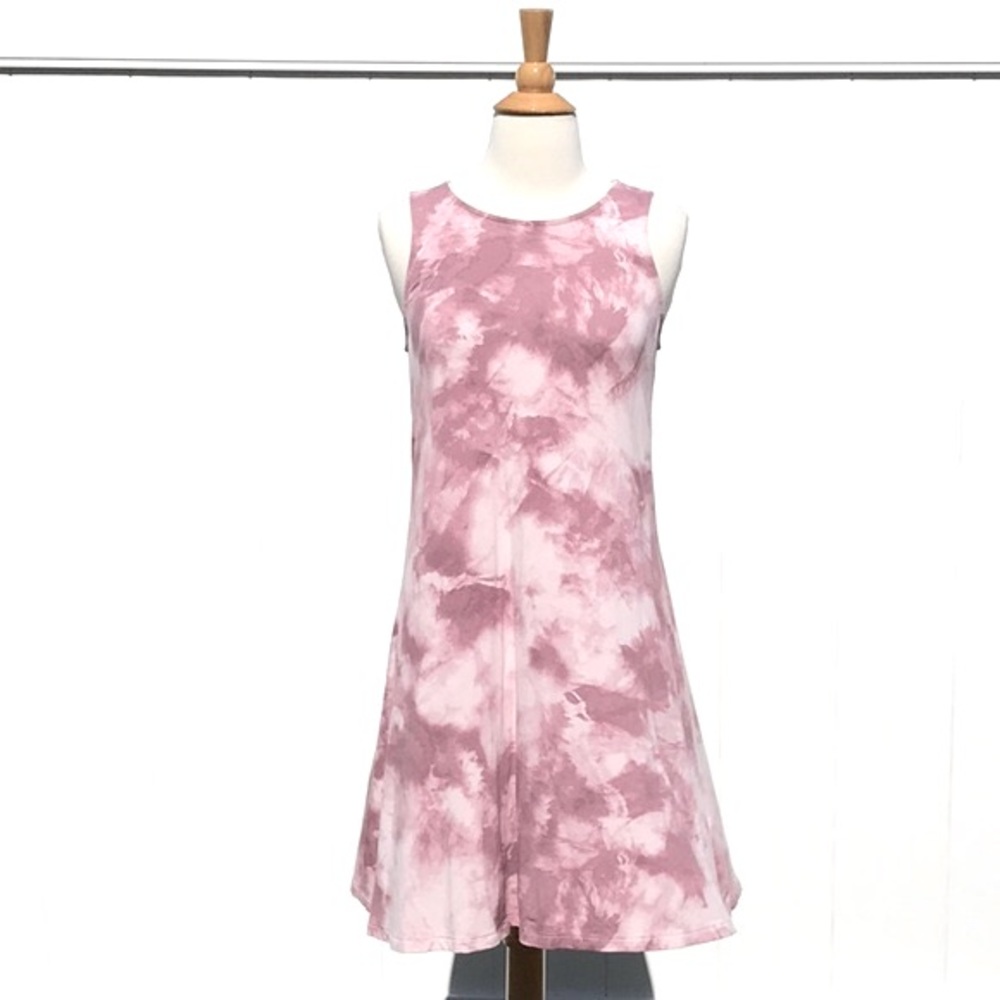 Old Navy Slug Tank Swing Dress in Rose Tie Dye Size Small